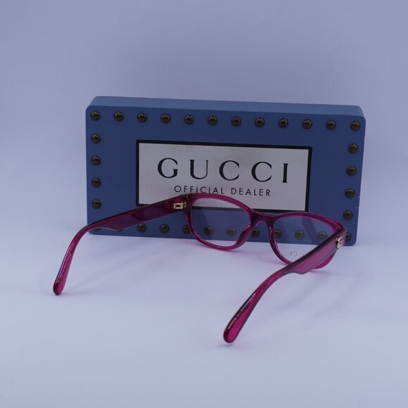 Gucci GG0717O 004 Rectangle Eyeglasses 47mm – Transparent Pink - Picture 9 of 9